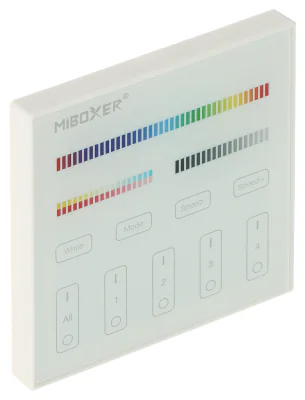 Panou de perete pentru controlere de iluminat LED Delta Lighting T4, 2,4 GHz, MONO, CCT, RGB, RGBW, RGBCCT