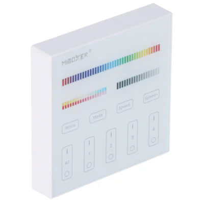 Panou de perete pentru controlere de iluminat LED MiBOXER B4, 2,4 GHz, MONO, CCT, RGB, RGBW, RGBCCT