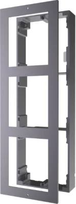 Panou frontal pentru 3 module videointerfon modular Hikvision DS-KD-ACW3; permite conectarea a 3 module de videointerfon modular; mo ntareaplicata; material aluminiu; dimensiuni: 320.8mm x 107mm × 4mm;