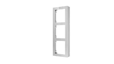 Panou frontal pentru 3 module videointerfon modular Hikvision DS-KD- ACW3/S; permite conectarea a 3 module de videointerfon modular; montare aplicata; materia otel inoxidabil; dimensiuni: 320.8mm x 107mm x 4mm;