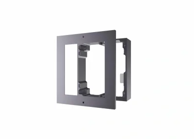 Panou frontal pentru un modul videointerfon modular Hikvision DS-KD-ACW1; montare aplicata; material aluminiu; dimensiuni: 117mm x 1 07mm ×4mm;