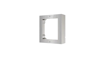Panou frontal pentru un modul videointerfon modular Hikvision DS-KD- ACW1/S; montare aplicata; material otel inoxidabil; dimensiuni: 117mm x 1 07mm x4mm;