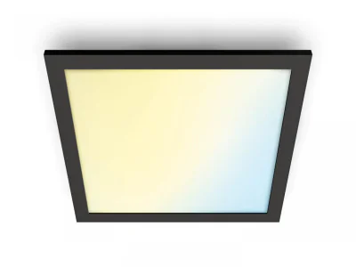 Panou LED WiZ Panel SQ, Wi-Fi, control vocal, 36W, 3400 lm, luminaalba(2700-6500K), IP20, 60cm, Negru
