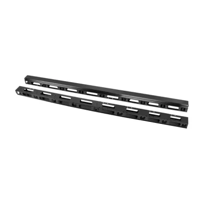 Panou organizare cabluri vertical Lanberg pentru rack 19", 42U, oțel, negru, set 2 bucăți