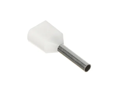 Papuc tubular dublu ELPROMET TUL-2X0.5/8/DIN-W*P100, 2 x 0,5 mm², set 100 buc.