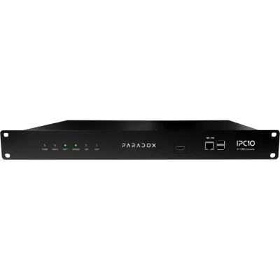 PAR IPC10 - - P2C - (V1.00.005) Receptor TCP/IP pentru monitorizarea a până la 5000 de sisteme de alarmă Paradox. Tehnologie MQTT, sursă de alimentare P