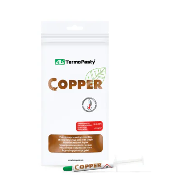 Pastă termoconductoare AG TERMOPASTY AG-COPPER/1.5, seringă 1,5 ml, > 3,1 W/(m·K)