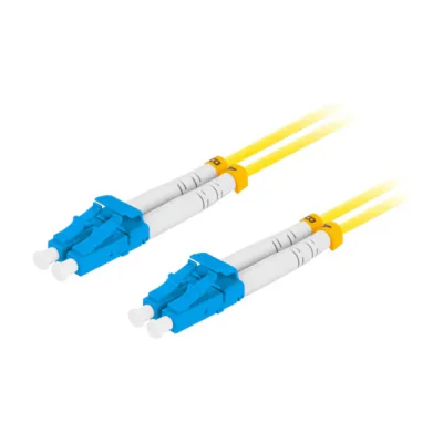 Patch cord fibră optică Lanberg SM LC/UPC-LC/UPC duplex 2 metri, LSZH G657A1 3,0mm galben