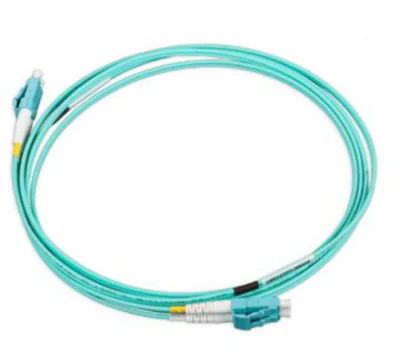 Patch cord | FO | 5 metri | LSZH | Aqua | LANmark | Multimode OM3 | Duplex LC-LC | Slimflex