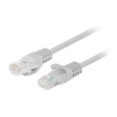 Patch cord Lanberg Cat.6 UTP, 0,25 metri, gri, Fluke Passed