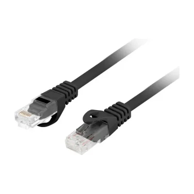 Patch cord Lanberg Cat.6 UTP LSZH, cupru, 3 metri, negru, Fluke Passed
