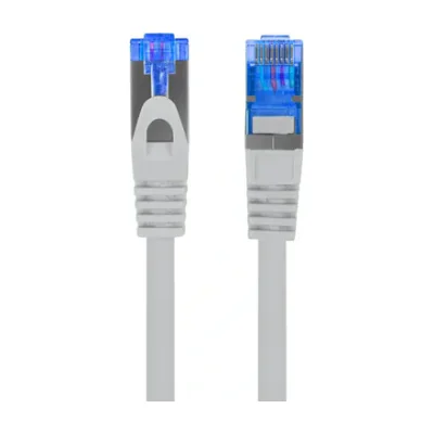 Patch cord Lanberg Cat.6A S/FTP LSZH CCA, 2 metri, gri, Fluke Passed
