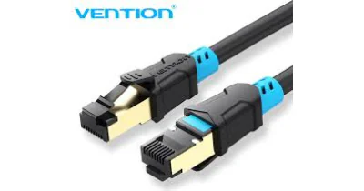 Patch cord SFTP Vention, Cat. 6, RJ-45 (T) la RJ-45 (T), 15m, 27AWG, cupru, negru, "VAP-A06-B1500" - 6922794729414
