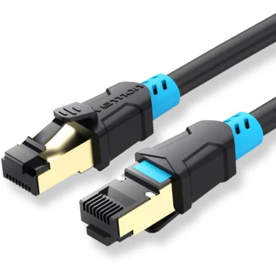 Patch cord SFTP Vention, Cat. 6, RJ-45 (T) la RJ-45 (T), 3m, 27AWG, cupru, negru, "VAP-A06-B300" - 6922794729360