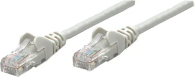 Intellinet Network Patch Cable, Cat5e, 0.5m, Grey, CCA, U/UTP, PVC, RJ45, Gold Plated Contacts, Snagless, Booted, Lifetime Warranty, 0.5 m, Cat5e, U/UTP (UTP), RJ-45, RJ-45, Grey