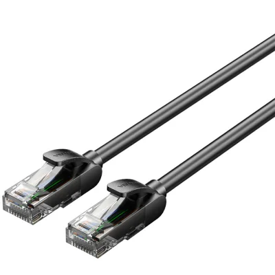 Patch cord UTP Vention, Cat. 5e, RJ-45 (T) la RJ-45 (T), 2m, AWG 26, 1000Mbps, negru,"IABBH" - 6922794781412