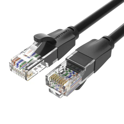 Patch cord UTP Vention, Cat. 6, RJ-45 (T) la RJ-45 (T), 20m, AWG 26, 1000Mbps, negru, "IBEBQ" - 6922794745056