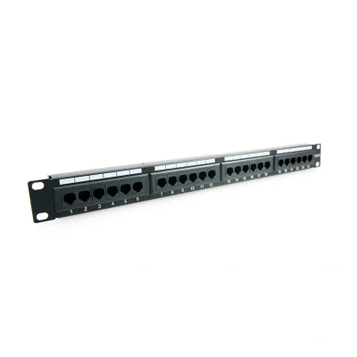 Patch panel 24 porturi,1U, UTP Cat.5e, Krone+110 - EMTEX, "PBPP02A-Cat.5e"