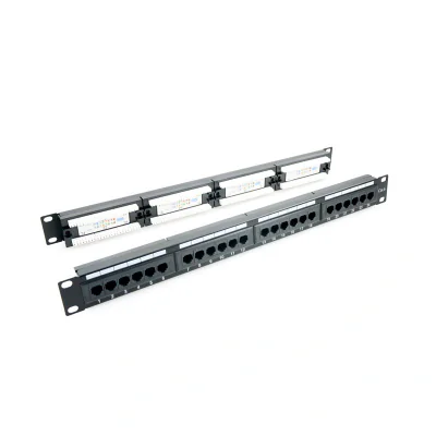Patch panel 24 porturi,1U, UTP Cat.6, Krone+110 - EMTEX, "PBPP02A-Cat.6"