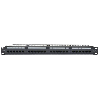 Patch panel echipat Cat6 UTP, 1U, 24 de porturi BH-07-00110-015-00-02