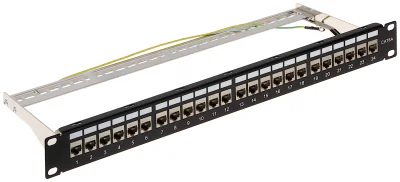 Patch panel Keystone DELTA NETWORK PP-24/RJ-FX/6AC2, 24 de porturi, metal