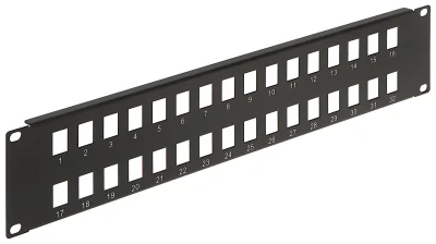 Patch panel Keystone DELTA NETWORK PP-32/FX/2U, 32 de locuri, metal