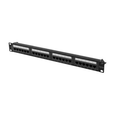 Patch panel Lanberg 24 porturi 1U 19" Cat.6A UTP negru