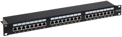 Patch panel RJ-45 SIGNAL PP-24/RJ-C/FTP, 19", 1 U