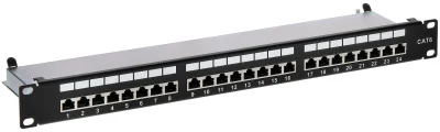 Patch panel RJ-45 SIGNAL PP-24/RJ6-C/FTP, 19", 1 U