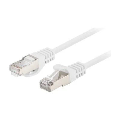 Patchcord Lanberg Cat.6 FTP, 1,5 metri, alb, set 10 bucăți