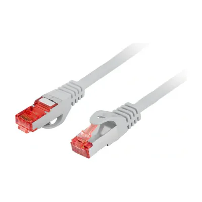 Patchcord Lanberg Cat.6 S/FTP LSZH, 1 metru, gri, conductor cupru, Fluke Passed
