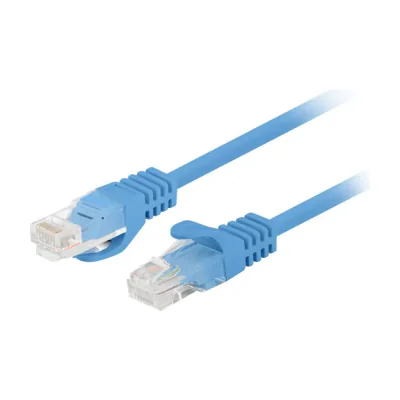 Patchcord Lanberg Cat.6 UTP, 0,25 metri, albastru, pachet 10 bucăți