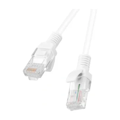 Patchcord Lanberg Cat.6 UTP, 0,5 metri, alb, Fluke Passed