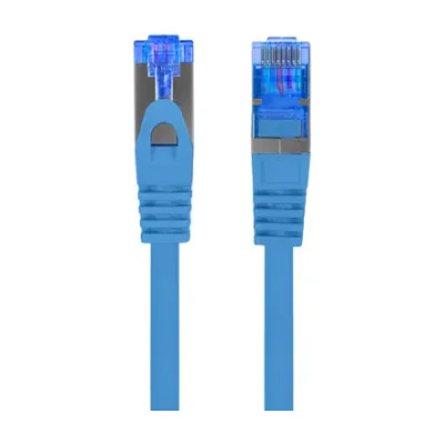 Patchcord Lanberg Cat.6A S/FTP, 1 metru, LSZH, albastru, testat Fluke