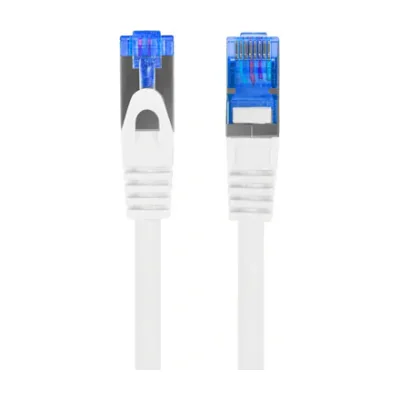 Patchcord Lanberg Cat.6A S/FTP, 2 metri, LSZH, alb