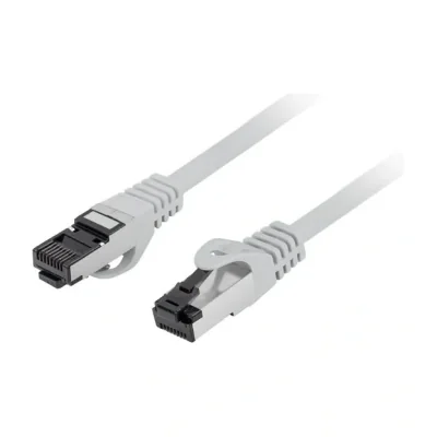 Patchcord Lanberg Cat.8.1 S/FTP LSZH CU 0,25 metri, gri, testat Fluke