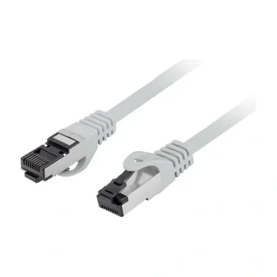 Patchcord Lanberg Cat.8.1 S/FTP LSZH CU 2 metri, gri, testat Fluke