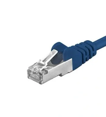 Patchcord SFTP RJ45-RJ45 Cat.6A, 1m, albastru, "SFTP-6A-1-BL"