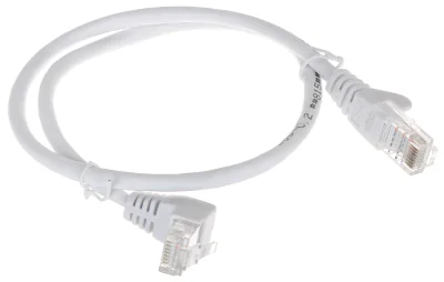 Patchcord UTP cat. 5e RJ45/0.5-PK/W, 0,5 m, alb, mufe drepte