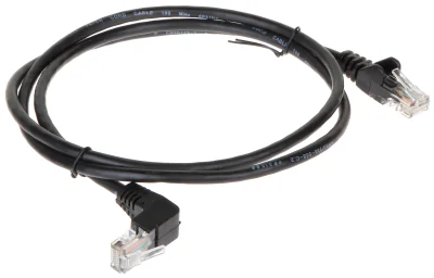 Patchcord UTP cat. 5e RJ45/1.0-PK/B, 1 m, negru, mufe drepte
