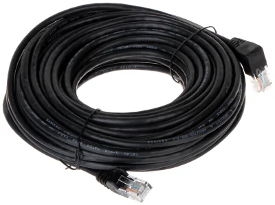 Patchcord UTP cat. 5e RJ45/15-PK/B, 15 m, negru, mufe drepte