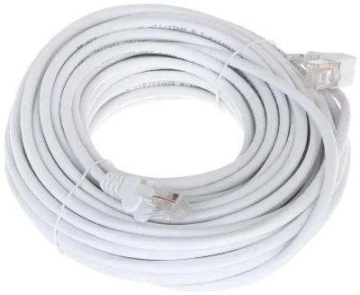 Patchcord UTP cat. 5e RJ45/15-PK/W, 15 m, alb, mufe drepte