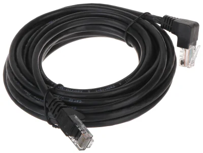 Patchcord UTP cat. 5e RJ45/5.0-PK/B, 5 m, negru, mufe drepte