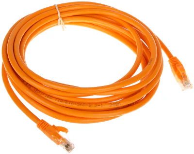 Patchcord UTP cat. 6 DELTA PLUG RJ45/6/5.0-ORANGE, 5 m, portocaliu