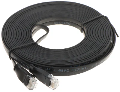 Patchcord UTP cat. 6 UNITEK RJ45/6/10-FL, 10 m, negru