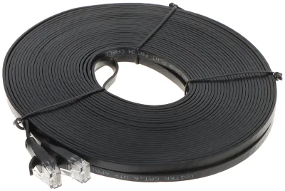 Patchcord UTP cat. 6 UNITEK RJ45/6/20-FL, 20 m, negru