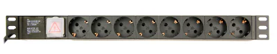 GEMBIRD EG-PDU-014 PDU 8 Schuko sockets 1U 16A schuko plug 3 m cable