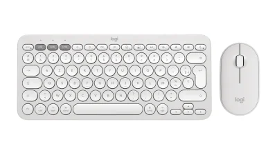 LOGITECH Pebble 2 Combo - TONAL WHITE - (US) INTL - 2.4GHZ/BT - N/A - INTNL-973 - UNIVERSAL