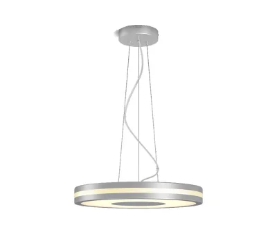 Pendul LED Philips Hue Being, Bluetooth, 25W (204W), 2900 lm, luminaalba(2200-6500K), IP20, 48.2x158cm, Argintiu, Intrerupator cu va riatorinclus
