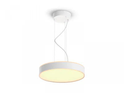 Pendul LED Philips Hue Enrave, Bluetooth, 33.5W, 4300 lm, luminaalba(2200-6500K), IP20, 42.5cm, Alb, Intrerupator cu variator inclus